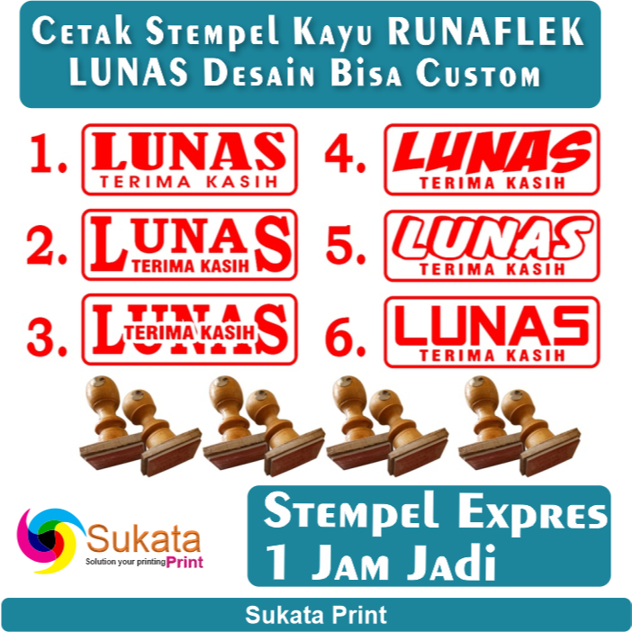 

Stempel kayu lunas Stempel Lunas, untuk menandai transaksi sudah dibayar lunas atau belum.