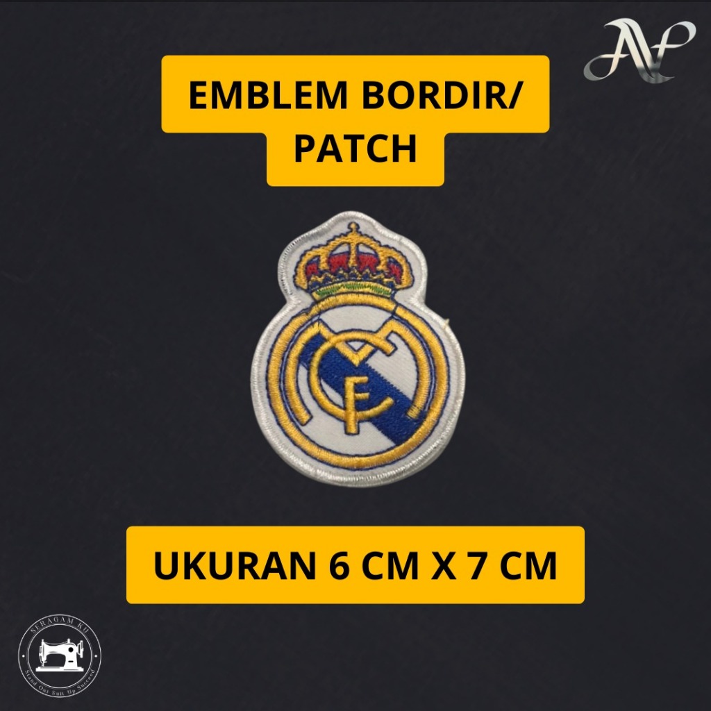 Emblem Bordir Patch Logo Real Madrid