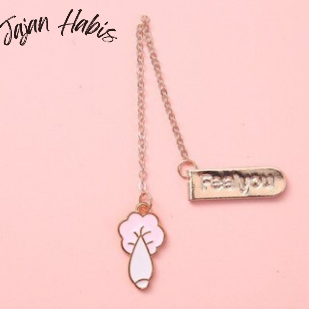 

JABIS Pembatas Buku Karakter Korean Ins Cartoon Metal Pendant Bookmark Paper Clip Besi Motif Kartun Penjepit Buku Dengan Liontin Bahan Metal