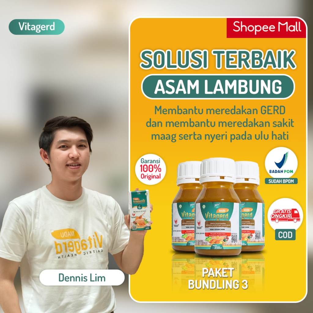 

Vitagerd Madu Herbal Untuk Pencernaan Paket 3 Botol Berat Bersih 350 Gram