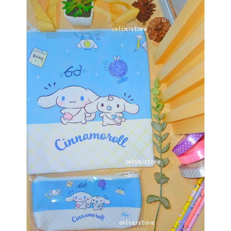 

paket hemat isi 2 tempat pensil totebag kuromi