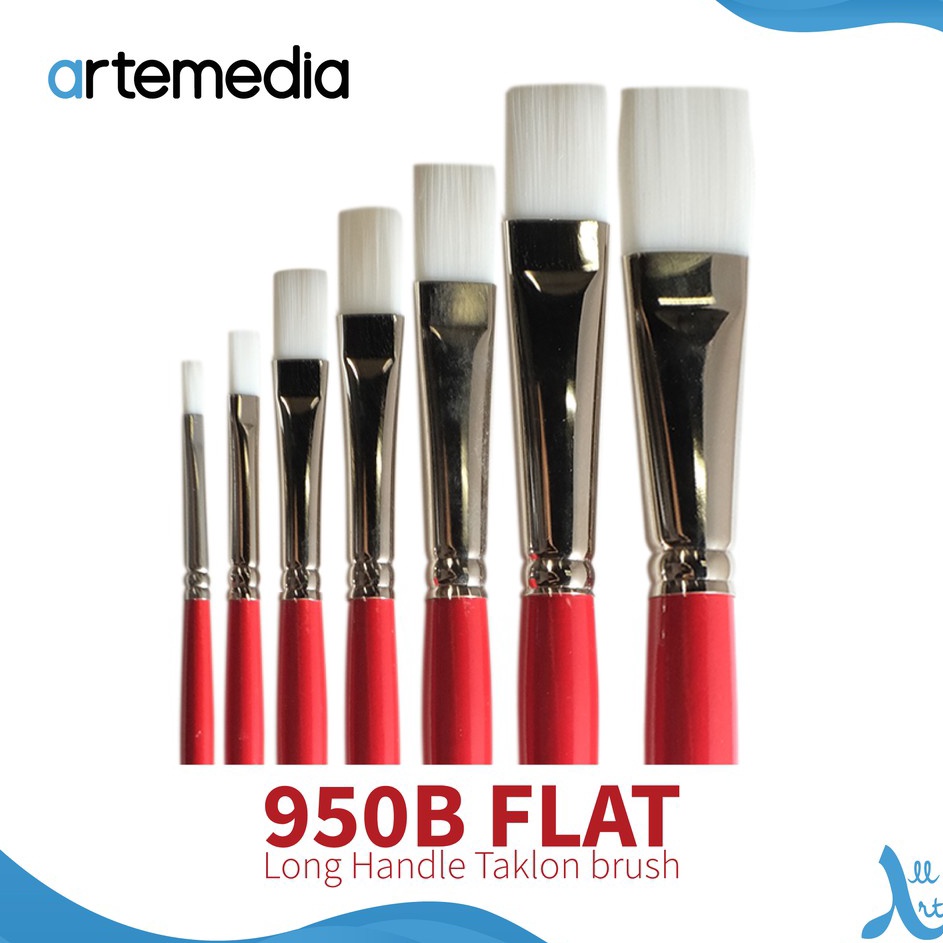 

Artemedia 95B Flat White Taklon Brush