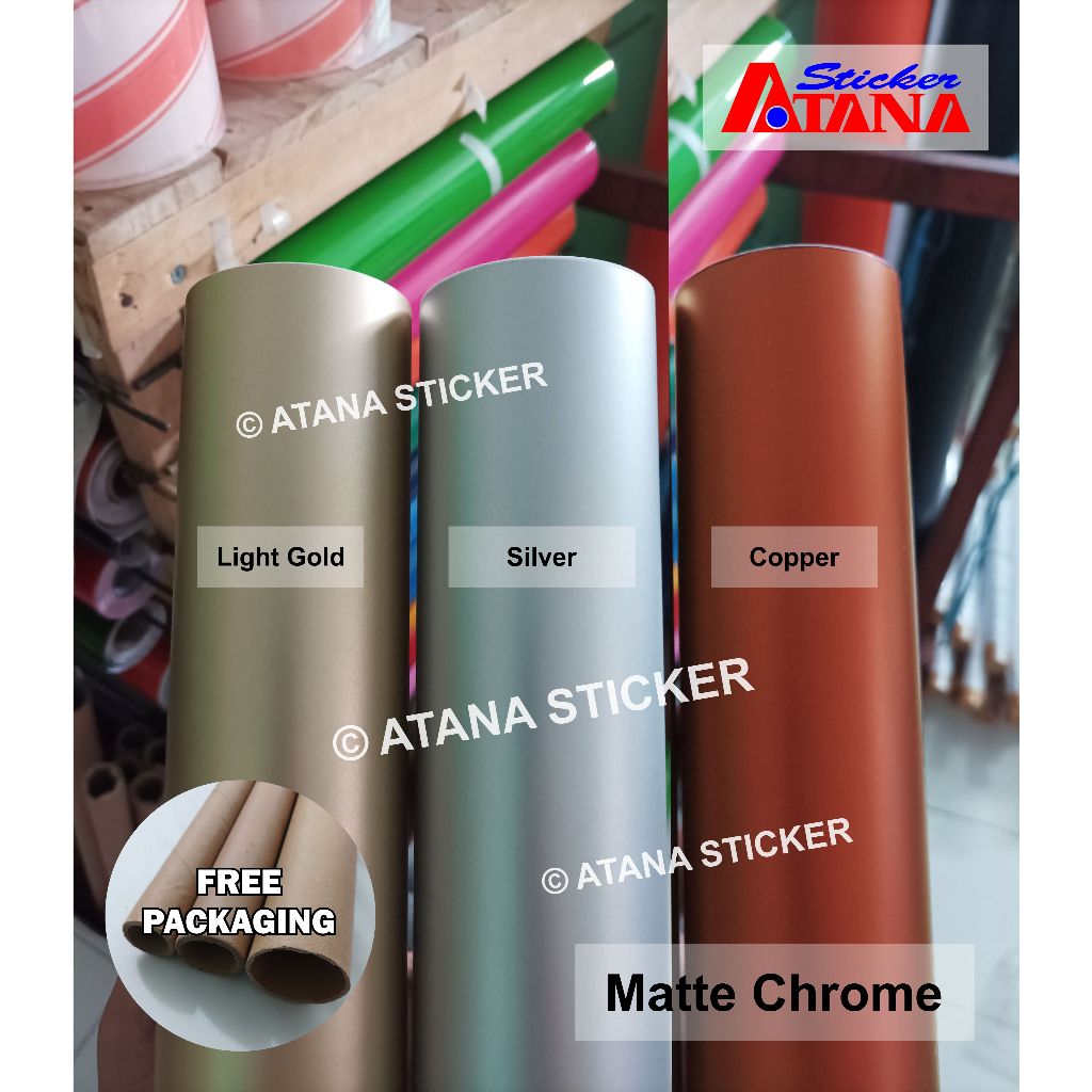 Skotlet Gold Silver Copper Matte Chrome Metalik Doff Satin Gold Brown Copper Aksesoris Motor Mobil