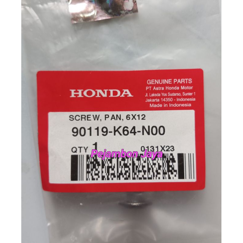 90119K64N00 SCREW PAN 6X12