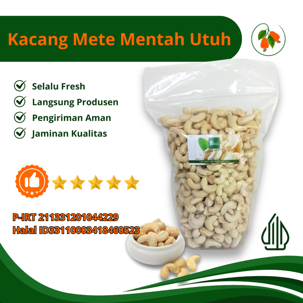 

Kacang Mete Mede Mentah Wonogiri 1 kg