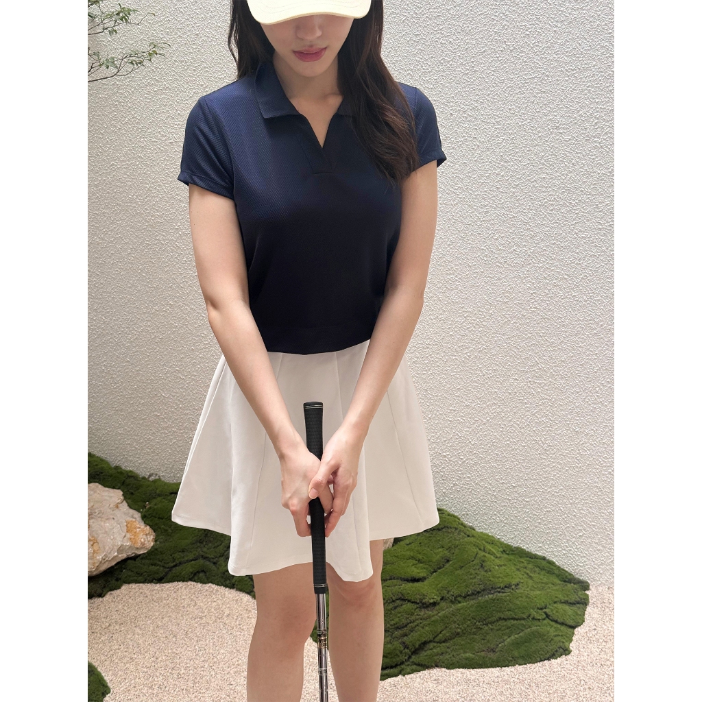 Kadaka T-0408 Crop Polo Shirt Wanita Ukuran S-L