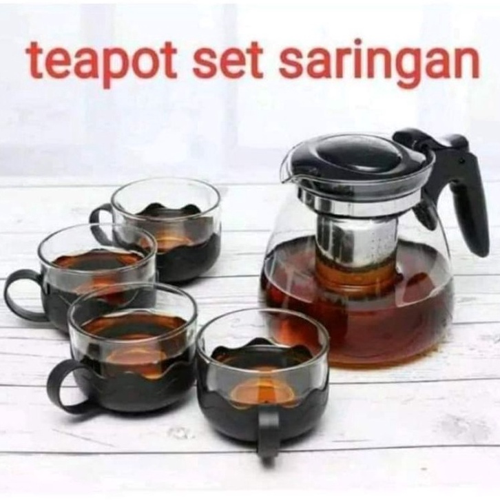 Best Seller tea pot set 5 in 1teko gelas kopi set murahsouvernirkado murahteko murahgelas set