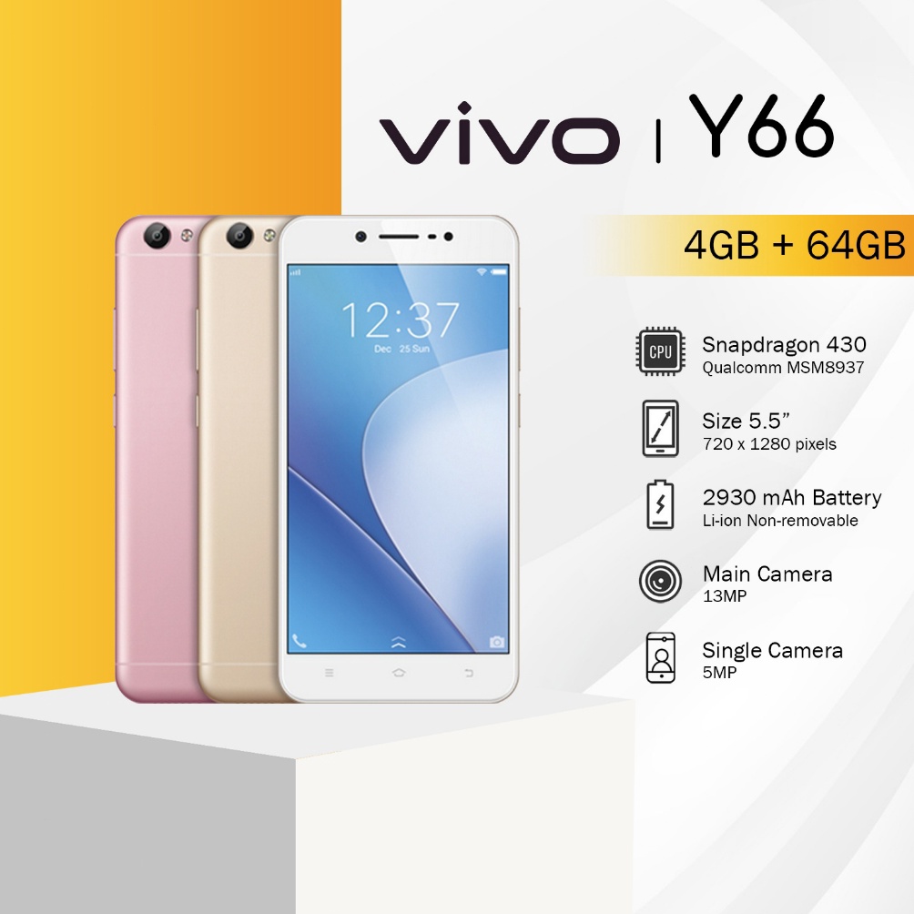 HP VIVO Y66 RAM 464GB 4G Smartphone Android GARANSI KODE R5N1