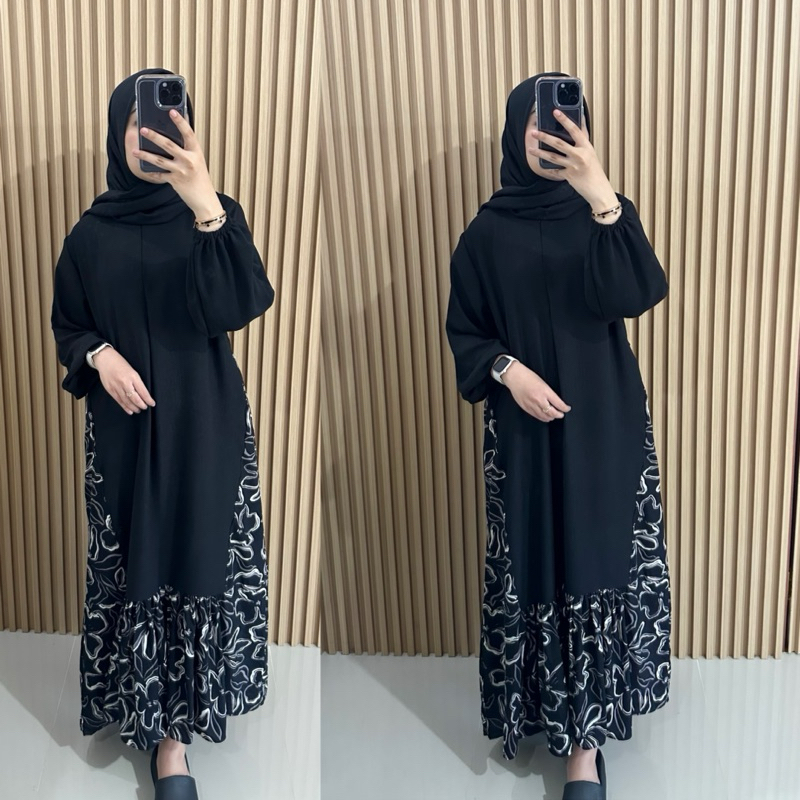RB Miura Dress // Dress Kombinasi Jumbo Busui