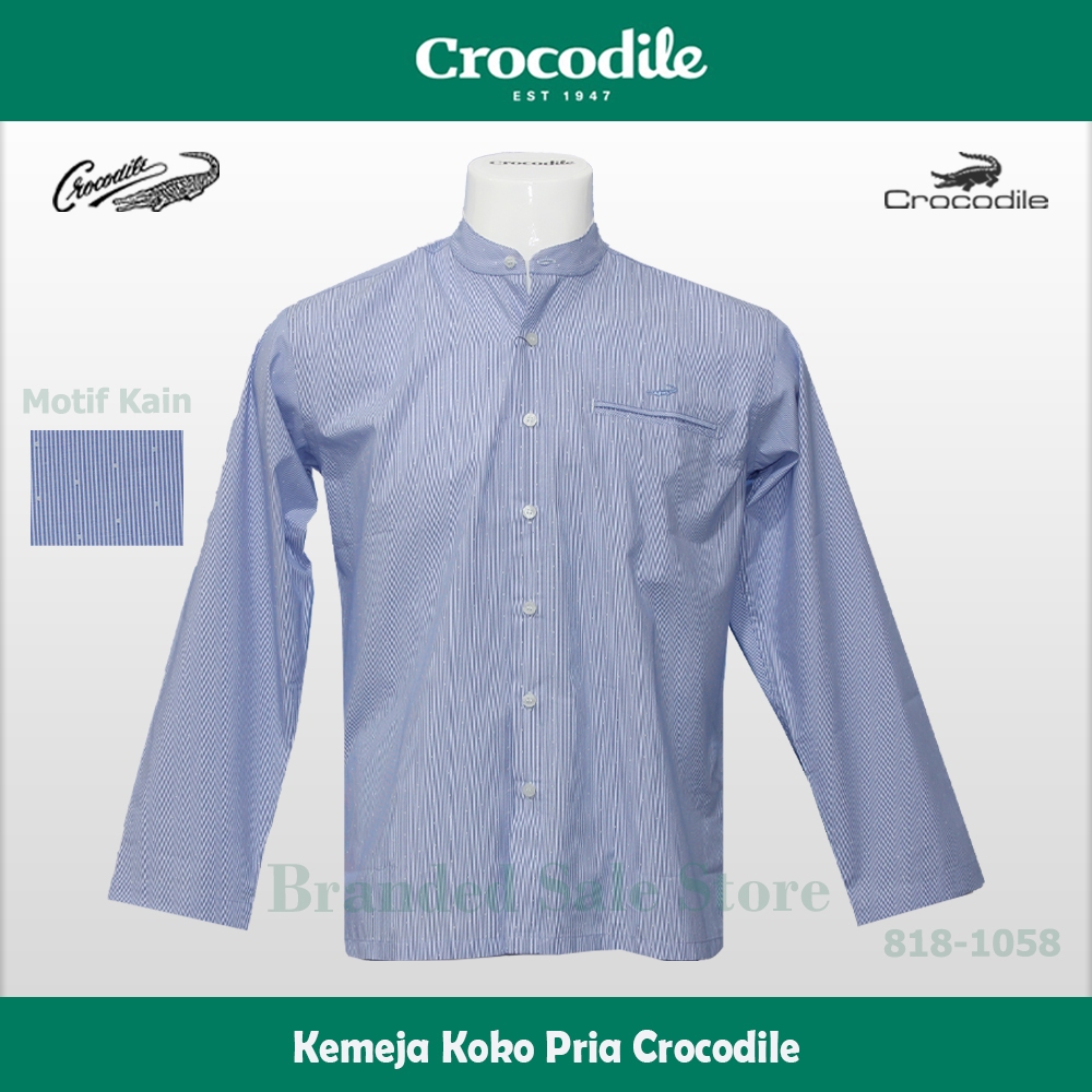 Baju Koko Crocodile / Kemeja Muslim Pria Modern Lengan Panjang Crocodile 818-1058