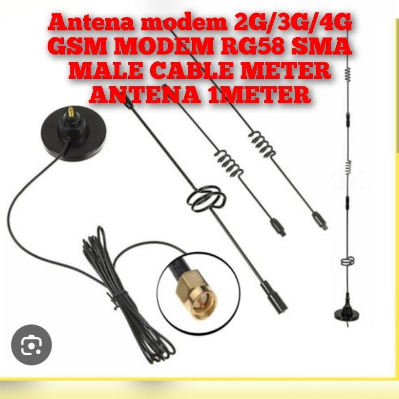antena magnetic modem 2G/3G/4G antena modem GSM 15DB SMA MALE 3meter