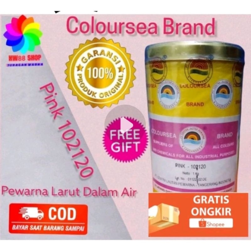 Pewarna Pink larut dalam air (Coloursea Brand kode 102120)