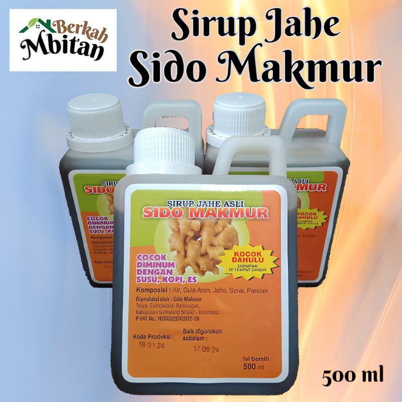 

Sirup Wedang Jahe Asli Sido Makmur 500 Ml Gula Aren