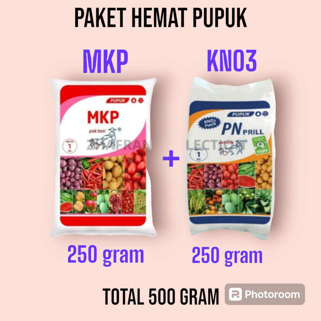 Termurah Paket Pupuk Buah Dan Sayur 500 Gram Mkp Pak Tani & Kno3 Pak Tani