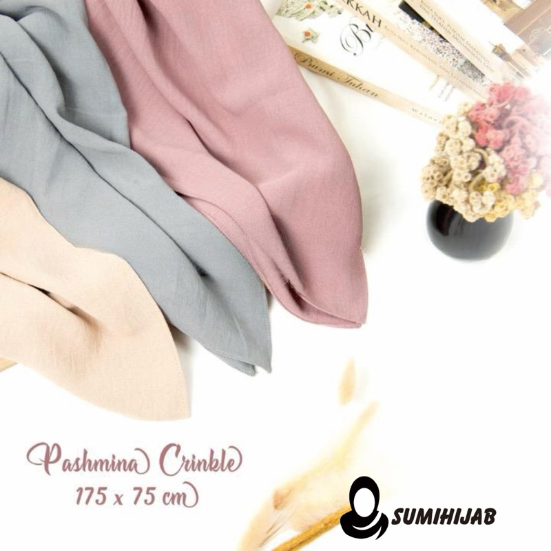 Pashmina Crinkle Airflow Premium 175x75 | Pashmina Crinkle AIRFLOW Cotton Shawl Premium | Pashmina