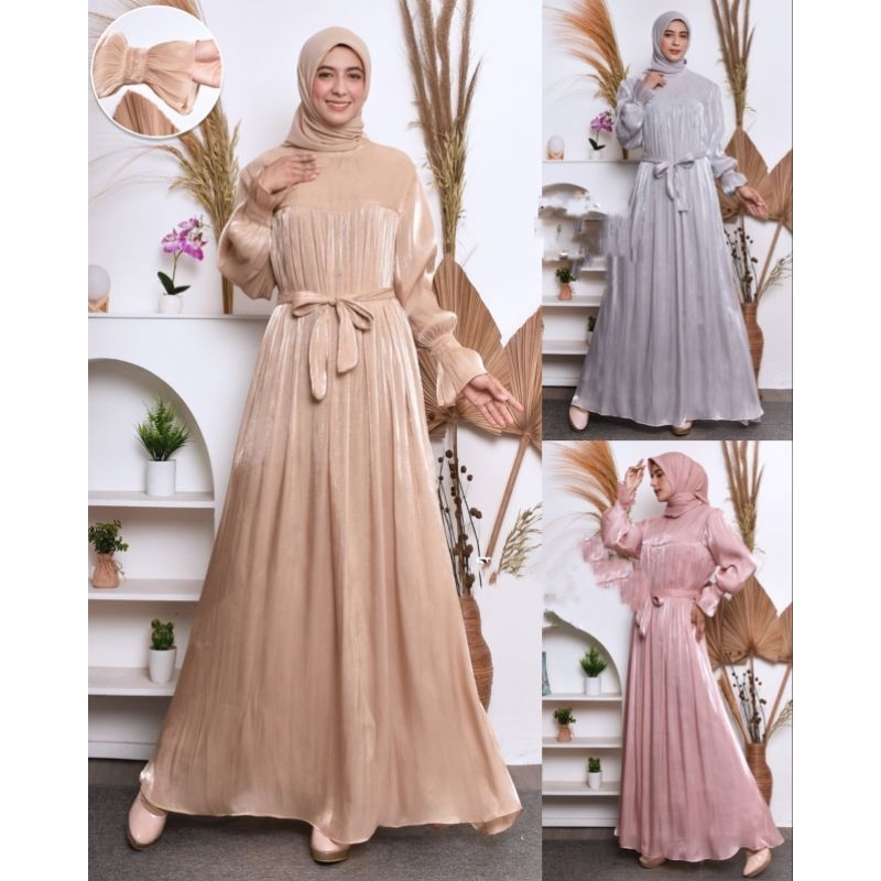 Gamis Shimmer Silk Premium ALL SIZE