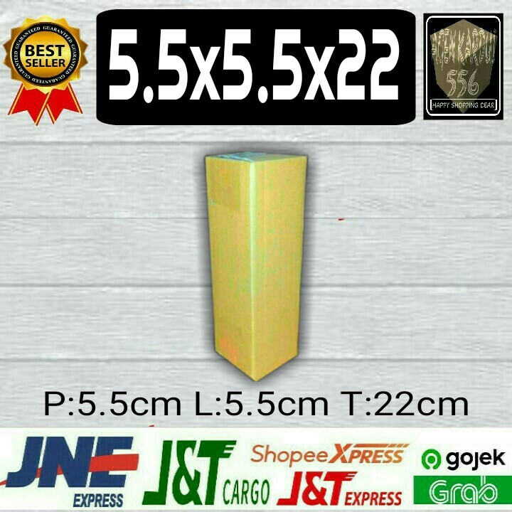 

Kardus ukuran 5.5x5.5x22 kartonbox grosir/kardus murah