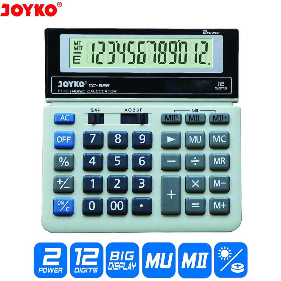 

Harga Murah JOYKO CALCULATOR 12 DIGITS KALKULATOR JOYKO CC868 12 ANGKA MURAH BERKUALITAS