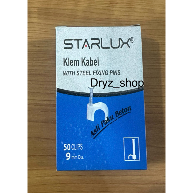 Klem kabel paku beton 9mm / klem paku beton asli / klem kabel starlux