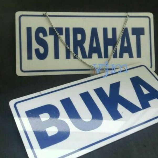 

Acrylic papan buka istirahat sign label akrilik