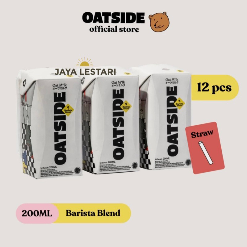 

Oatside Oat Milk Mini Straw 200ml (Bundle Isi 12) (4 Varian Rasa)