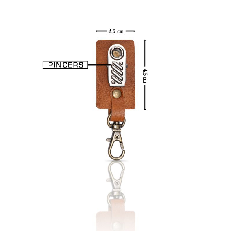 

Jepitan Id Card Holder Kulit Faux Leather - Clip Holder Saku Kantong Kemeja