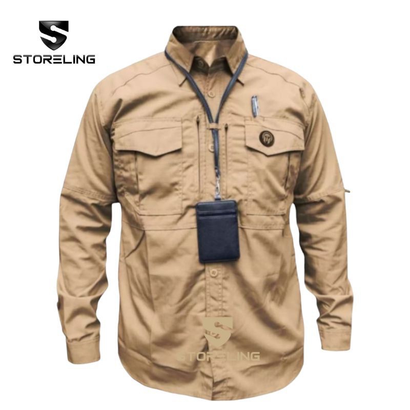 kemeja m tac drill original lengan panjang pdl   tactical  outdoor pdh tactical bahan drill