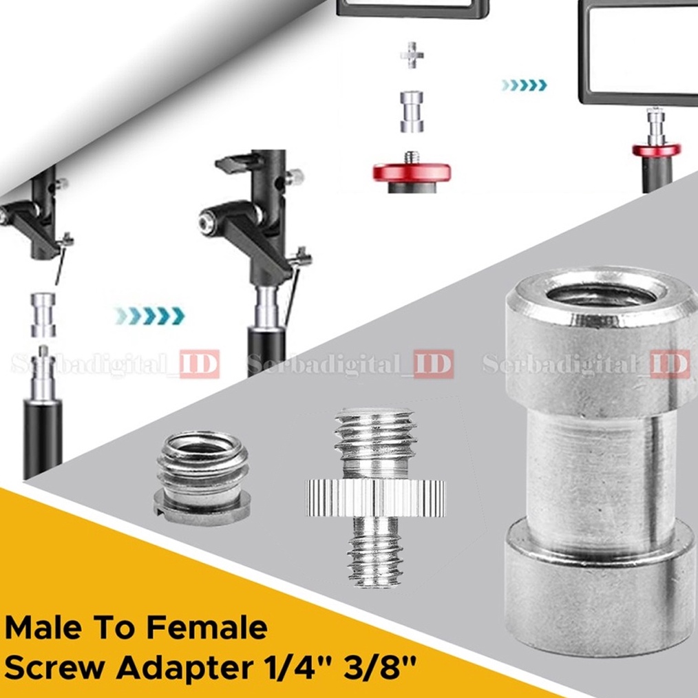 BOMBASTIS SPIGOT Screw Set 14 38 Converter Baut Adapter Mount Tripod stand