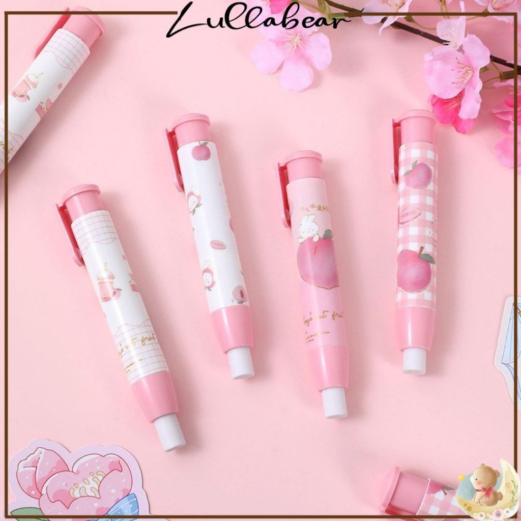 

LULLABEAR - PENGHAPUS PENSIL MEKANIK MOTIF PEACHY PINK GIRLY LUCU MURAH MODEL LIPSTIK