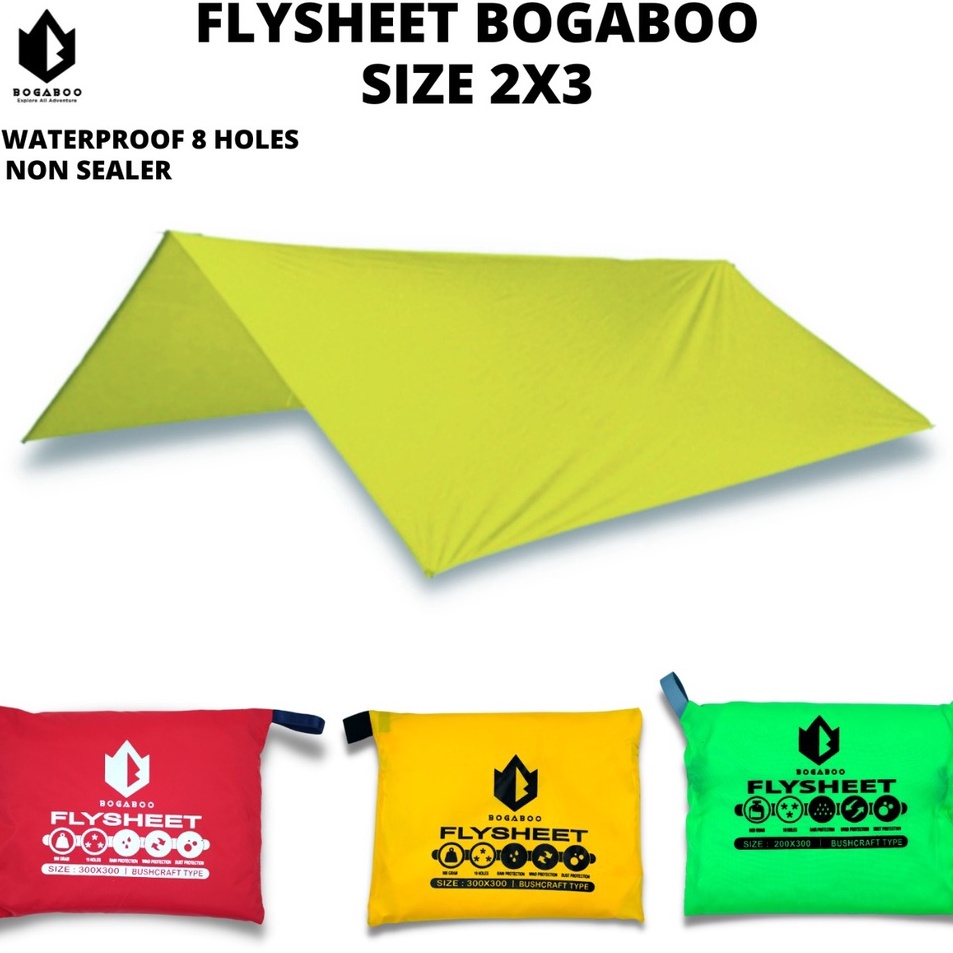 Flysheet Ukuran 2x3 Meter  Penutup Tenda 8 Lubang  Flysheet 2x3