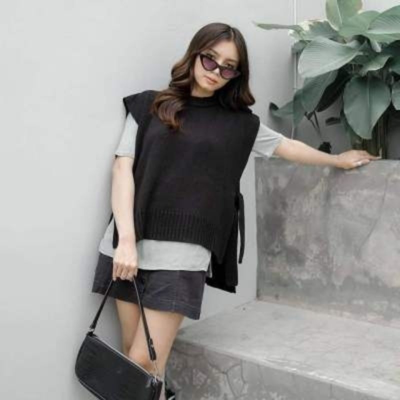Vest rompi rajut tali outer // Rompi tali kekinian