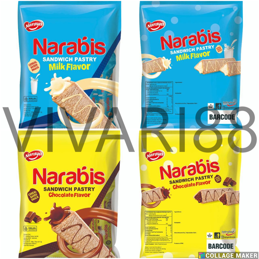 

Naraya Narabis Sandwich Pastry 240g Milk / Chocolate 240g