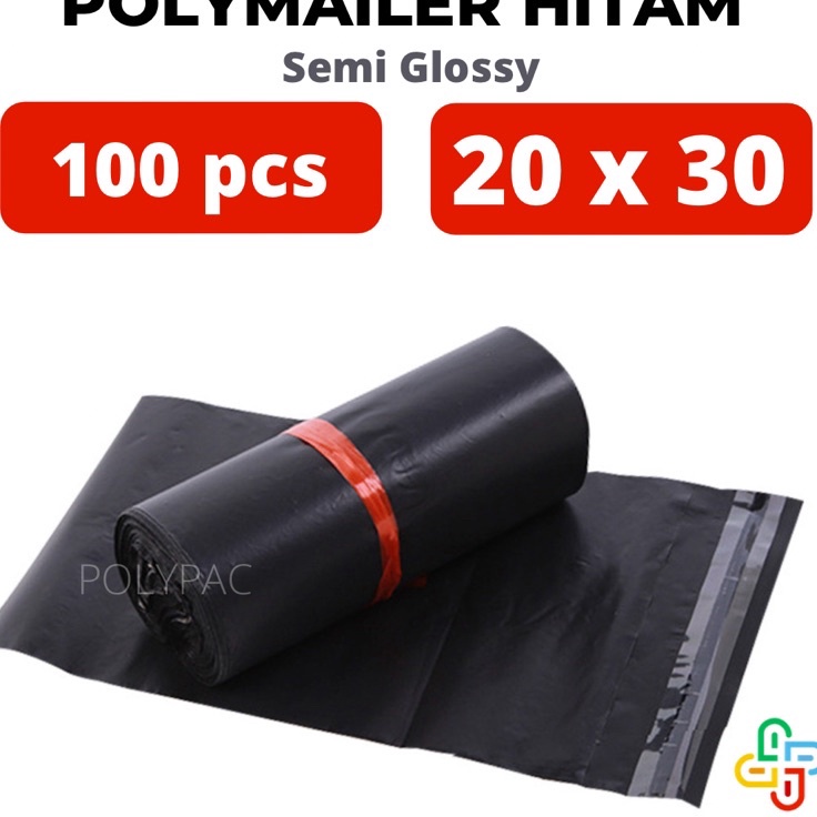 

Best Product Plastik Polymailer Hitam Semi Glossy LDPE 2x3 isi 1 Bungkus Plastik Packing Online