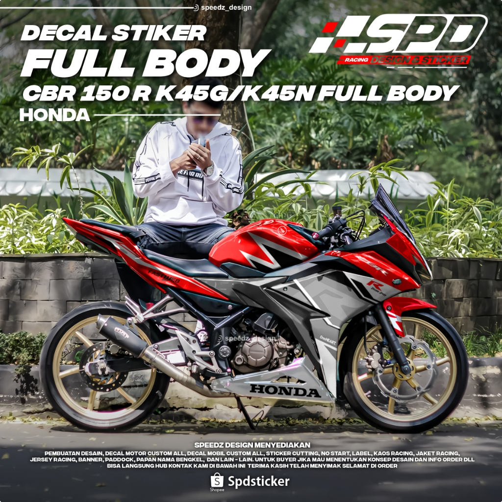 decal stiker honda cbr150r original liveri astra hoda racing facelift k45g/k45n full body