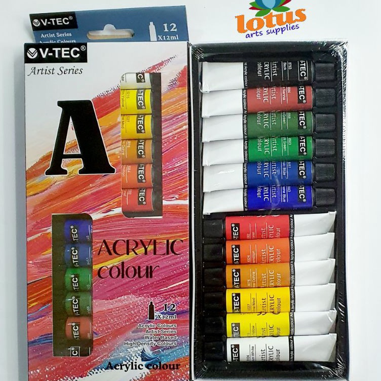 

Inovatif VTEC Acrylic Colour set 12 warna x 12ml tube