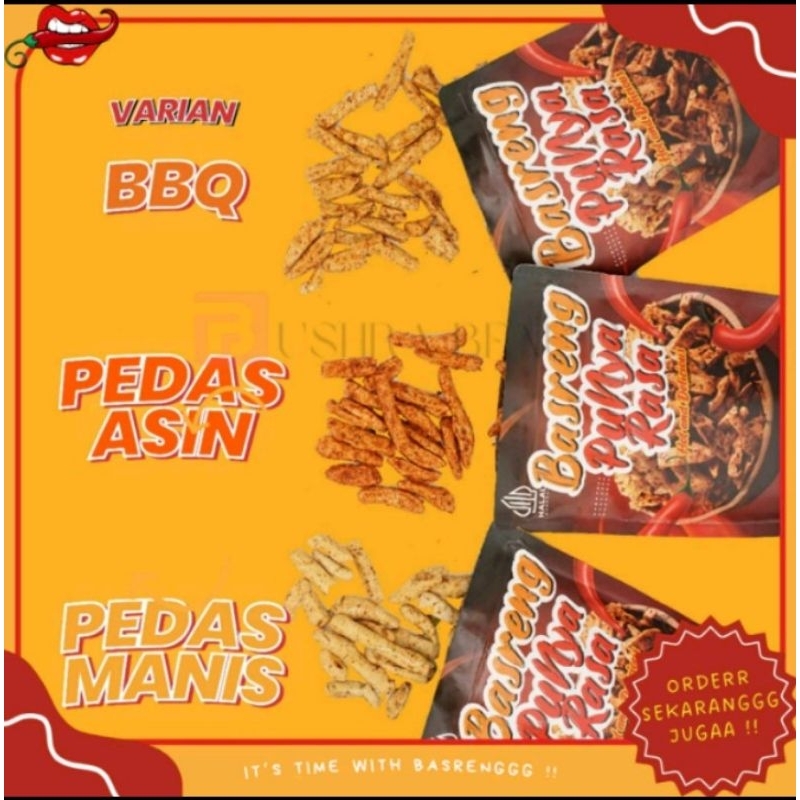 

Basreng Punya Rasa Cemilan Kering Keripik Basreng Rasa Pedas Manis Cabe Asli Rasa Mantaaap