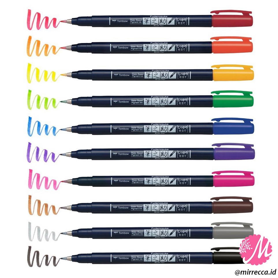 

TOMBOW FUDENOSUKE COLORS BRUSH PEN HARD TIP ECERAN 1 WARNA ALAT SENI ART CALLIGRAPHY