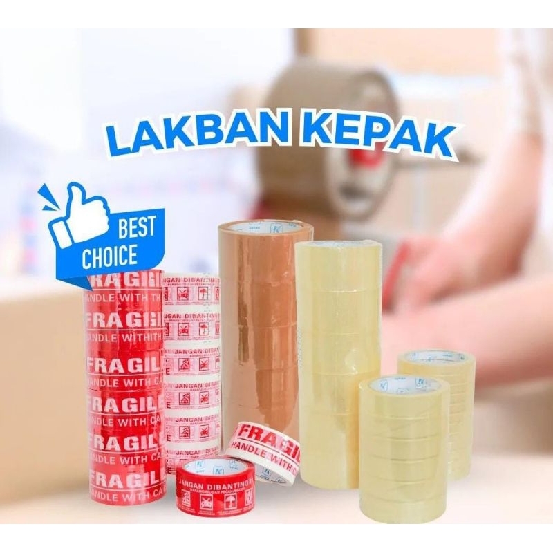 

lakban bening dan lakban pragile packaging tape super kuat perekat lengket