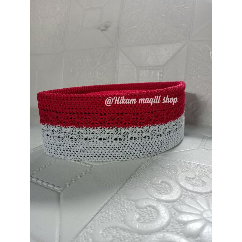 peci parahiangan/peci rajut merah putih/peci abah aos/songkok merah putih#peci merah putih#
