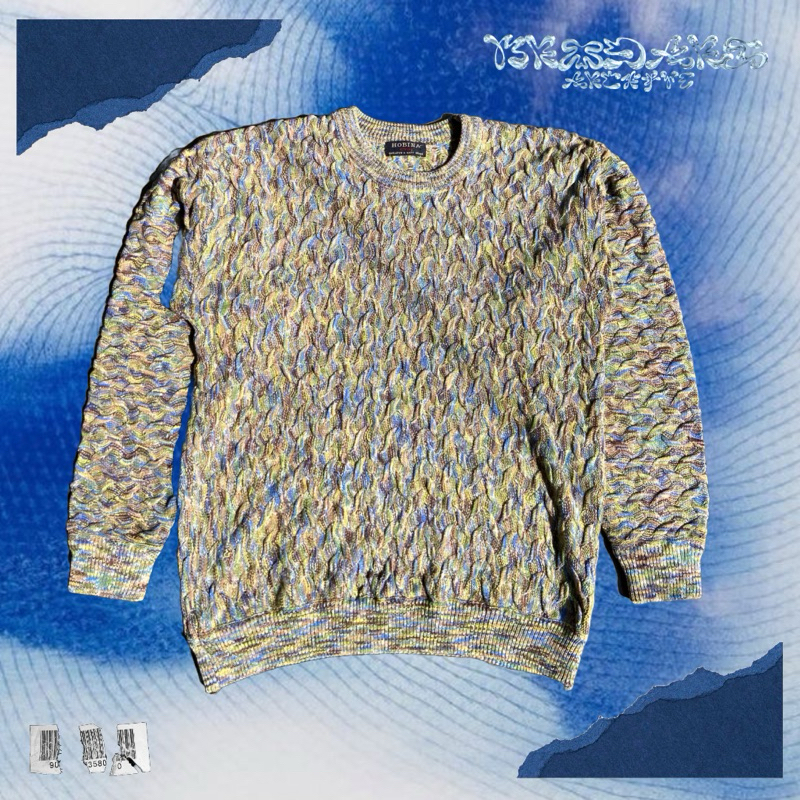 KNIT CABLE SWEATER 3D LOOK ALA COOGIE by HOBINA
