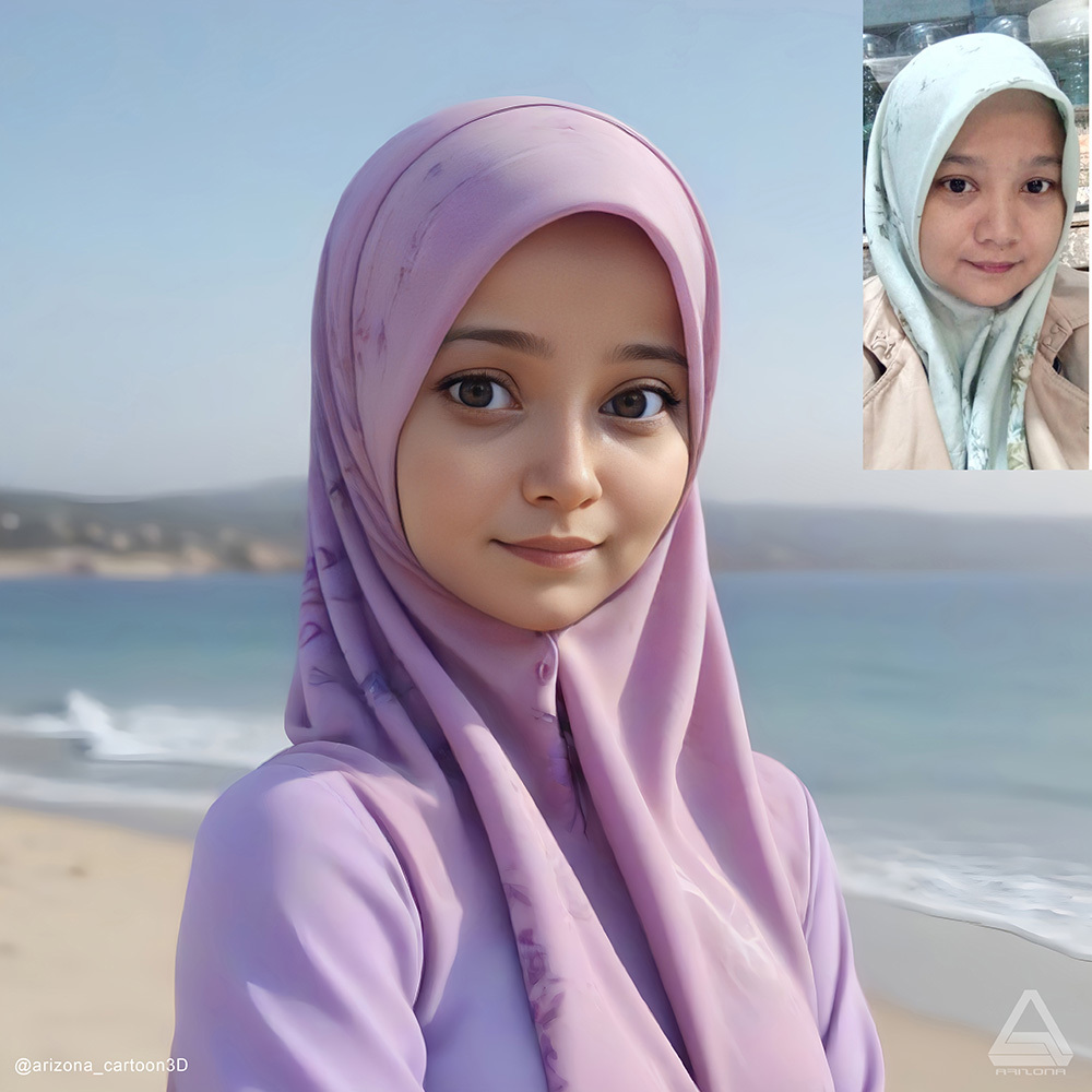 Jasa Edit foto AI jadi illustrasi kartun 3D Karakter Pixar/Cartoon animasi character