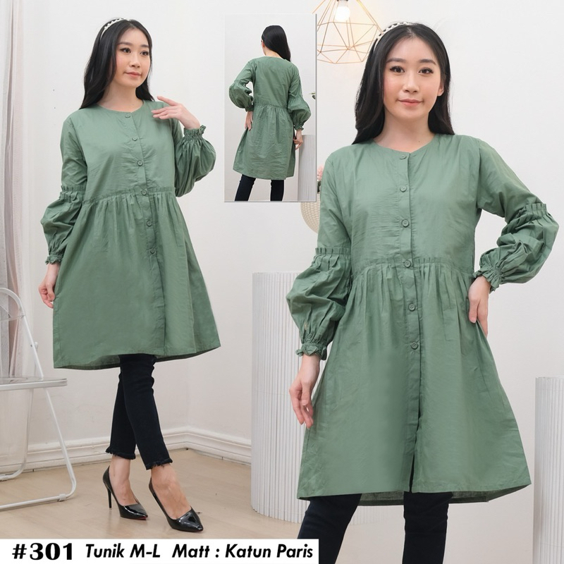 Tunik Kerah Shanghai / Tunik Fashion / M-L / Matt : Katun Paris / Brand Guangzhou Fashion