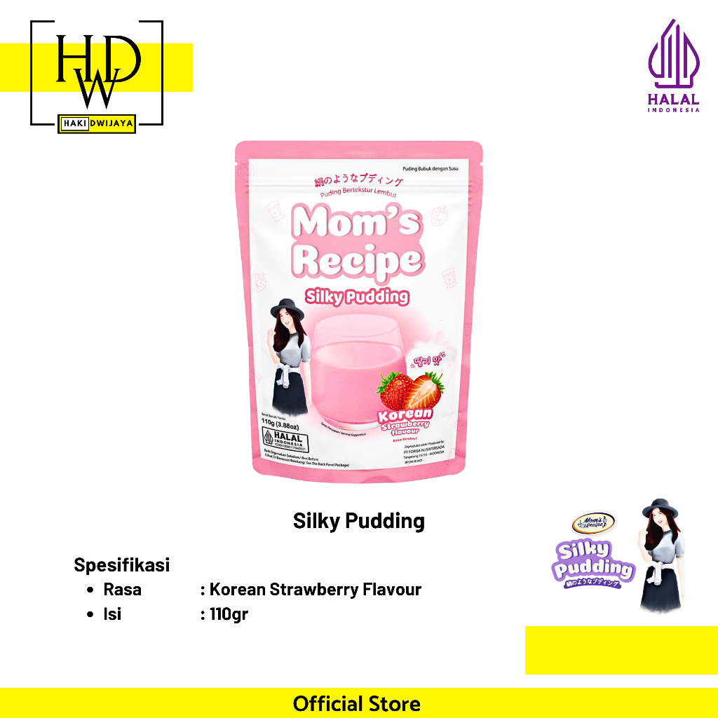 

Silky Pudding Forisa Mom's Recipe 110gr - Korean Strawberry Flavour