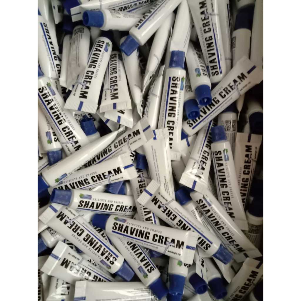 Shaving cream putih / cream cukur hotel amenities [ 100 pcs ]