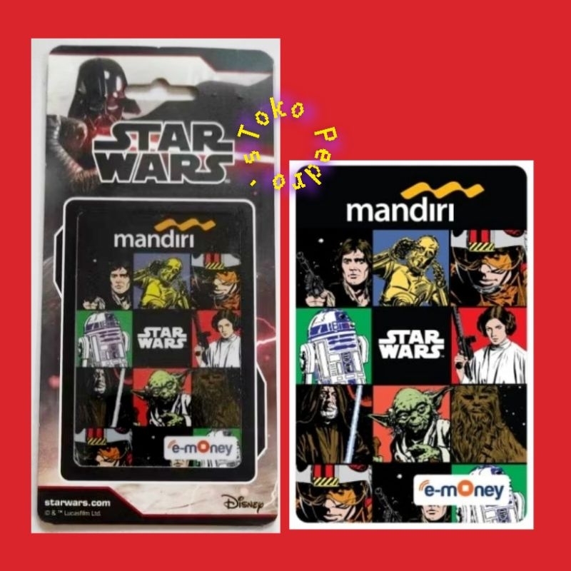 Mandiri eMONEY Star Wars Classic - ALL CHARACTERS ORI /Like eTOLL Tapcash Flazz or Brizzi