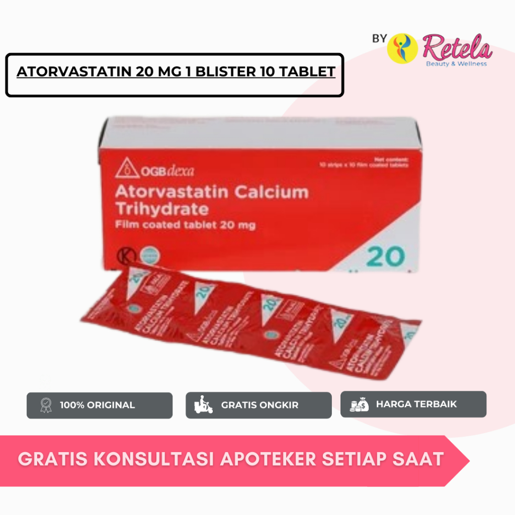 ATORVASTATIN 20 MG 1 BLISTER 10 TABLET OGB DEXA