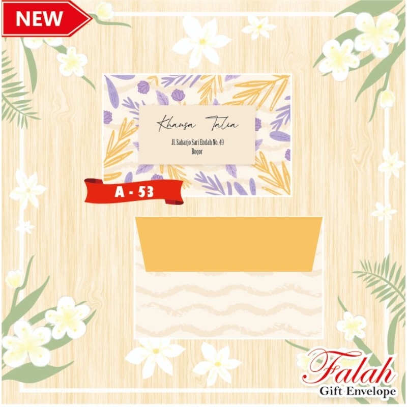 

Amplop Falah A 53 Harga Murah Isi 50 Lembar ( Belum Termasuk Cetak )