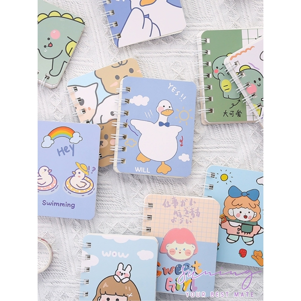 

Buku Memo Kecil / Notebook Mini Ring A7 Motif