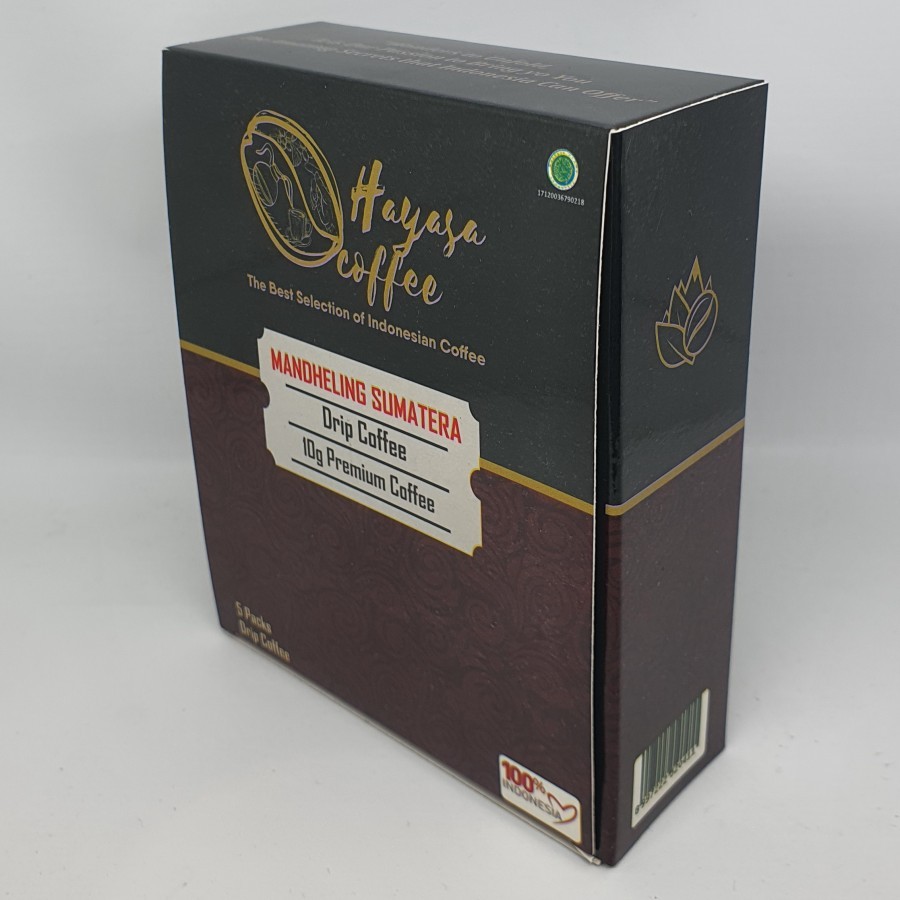 

HAYASA DRIP COFFEE - MANDHELING ARABICA (1 Pack - 5 pcs Drip @10gr)