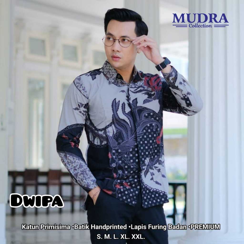 Batik Mudra Collection / Batik Pria Lengan Panjang / Batik Terbaru / Dwipa / Mudra Hijab